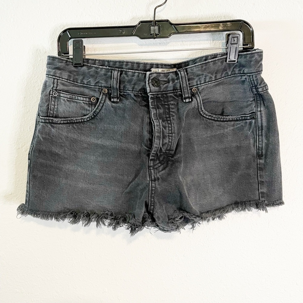 Free People High Waisted Cut Off Denim Shorts